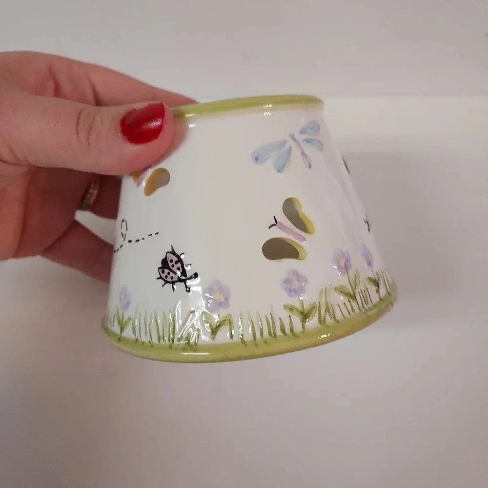 Yankee Candle Small Jar Shade and Plate Bees Butterflies Dragonflies Ladybugs